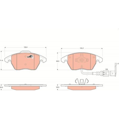 Sada brzdových destiček TRW GDB1550 - – Sleviste.cz
