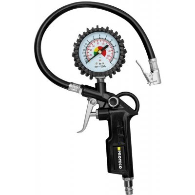 Pistole s manometrem na huštění pneumatik PROTECO 42.09-PH01 – Zboží Dáma