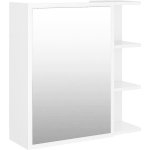 shumee Koupelnová skříňka se zrcadlem bílá 62,5x20,5x64 cm dřevotříska – Sleviste.cz