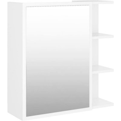 shumee Koupelnová skříňka se zrcadlem bílá 62,5x20,5x64 cm dřevotříska – Sleviste.cz