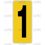 Grafiko | číslice 1 Text obrázku 1 ks 80 x 186 mm Materiál Samolepící PVC folie Rozměr 1ks 80 x 186 mm – Hledejceny.cz