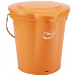Vikan Oranžový plastový kbelík s víkem 6 l – Zboží Dáma