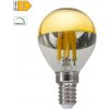 Žárovka Diolamp LED Filament zrcadlová žárovka 5W/230V/E14/2700K/620Lm/180°/DIM, zlatý vrchlík