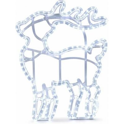 DECOLED Easy Fix 2D LED svítící jelínek, 47 × 64 cm, ledově bílá, 120 diod bílý kabel IP67 – Hledejceny.cz