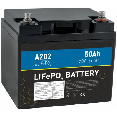 A2D2 LiFePO4 12,8V 50Ah LFA2-12V050C10-M6B3 – Zboží Živě