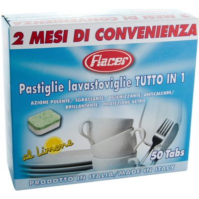 Flacer Pastiglie Lavastoviglie TUTTO IN 1 tablety do myčky nádobí 50 ks – Zboží Dáma