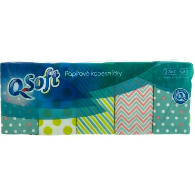 Q Soft papírové kapesníčky 3-vrstvé 20 x 10 ks – Zboží Dáma