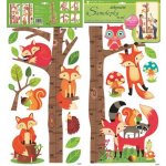Anděl 10096 samolepící dekorace strom s lesními zvířátky 70x33cm – Zboží Dáma