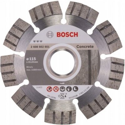 BOSCH DIAMANTOVÝ KOTOUČ 115mm na tvrdý beton – Zboží Dáma