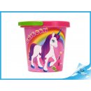 Lamps Baby kbelík na písek jednorožec holčičí růžový s obrázkem Unicorn 17 cm