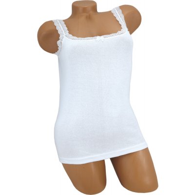 Novia dámské tílko s krajkou bílá – Zboží Dáma