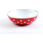 BELIS Smaltovaná miska 26 cm 2.5 l velká červená PUNTÍK 45026-034DACX5 – Hledejceny.cz