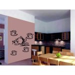 Merci-shop. Samolepky na zeď - Čajová konvice s hrníčky rozměry 60 x 21 cm – Zboží Dáma