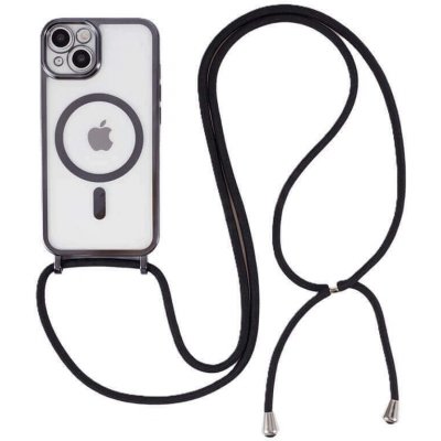 SES MagSafe silikonový se šňůrkou pro Apple iPhone 15 Pro černý 17188 – Zboží Mobilmania