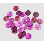 Perleťový knoflík barvený - odstíny tmavší růžové - průměr 1,2 cm – Sleviste.cz