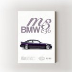 BMW E36 M3 Velikost: 50x70 cm, Rám: Bez Rámu – Hledejceny.cz