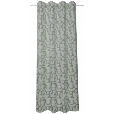 Sehlbach Závěs se skrytými poutky, grafický, zelený, 175 x 135 cm – Hledejceny.cz