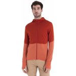 ICEBREAKER Mens Merino 200 RealFleece Descender LS Zip Hoodie Molten/Ember/Cb vzorek – Zboží Mobilmania