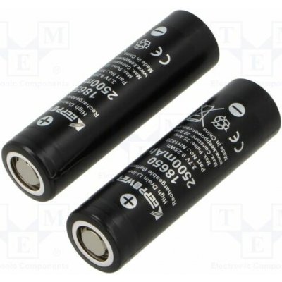 KEEPPOWER NH1825 Akum: Li-Ion; 18650,MR18650; 3,7V; 2500mAh; Ø18,5x66,5mm; 20A; 2ks. – Sleviste.cz