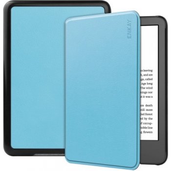 ENKAY LEATHER Zaklápěcí obal pro Amazon Kindle 2022 11. generace 57097 světle modré