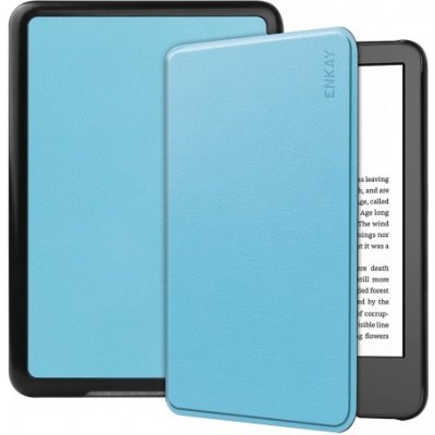 ENKAY LEATHER Zaklápěcí obal pro Amazon Kindle 2022 11. generace 57097 světle modré