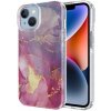 Pouzdro a kryt na mobilní telefon Pouzdro Appleking mramorové třpytivé iPhone 13 Pro - růžovofialové