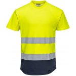 Portwest C395 tričko síťové krátký rukáv reflexní žlutá/navy L – Zboží Dáma