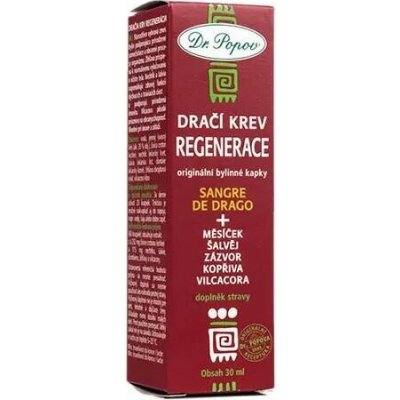 Dr. Popov Bylinné kapky Dračí krev REGENERACE Sangre de Drago 30 ml – Hledejceny.cz