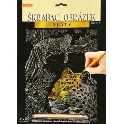 Artlover Sada Škrabací obrázek zlatý 20,3 x 25,4 cm mix 3 motivů – Hledejceny.cz