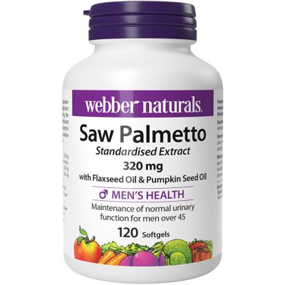 Webber Naturals Saw Palmetto 320 mg 120 tobolek – Hledejceny.cz