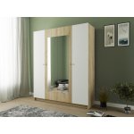 Arkos Mia 160 4D se zrcadlem bílá mat Dub Sonoma 160 x 190 x 50 cm – Sleviste.cz