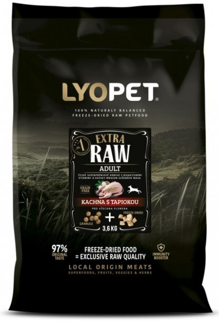 Lyopet RAW kachna bezobilné 10,8 kg