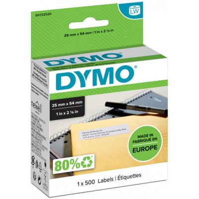 Dymo S0722520 - štítky pro zpáteční adresu 54 mm x 25 mm, bílé, 500 ks – Zboží Živě
