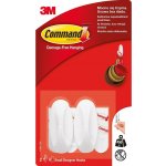 3M Command™ bílé samolepící plastové háčky, malé provedení, nosnost 450 g, 2 ks – Hledejceny.cz