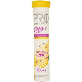 Tesco Pro Formula Vitamin C & zinek 20 tablet 80 g