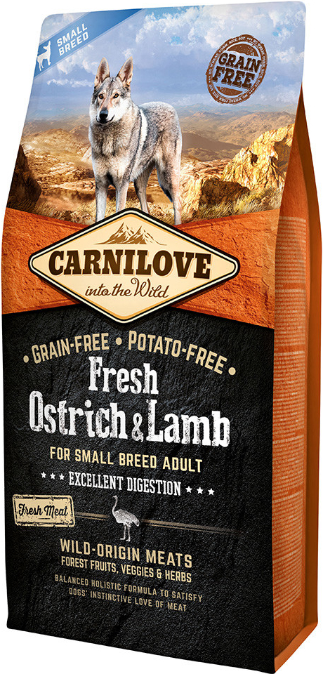 Carnilove Dog Fresh Ostrich & Lamb For Small Breed 2 x 6 kg