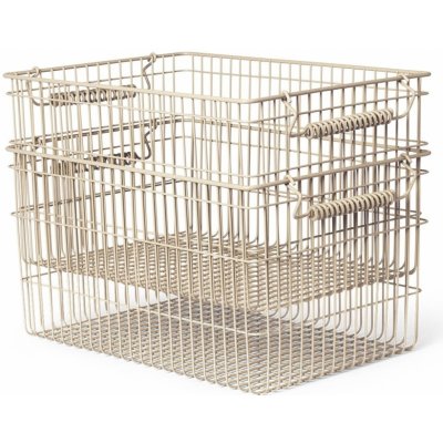 Ferm Living Úložný koš CALA 36 cm sada 2 ks kašmírová železo – Zboží Dáma