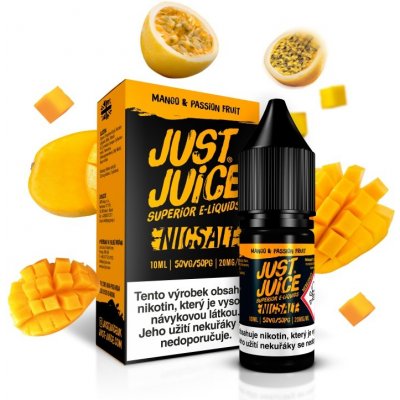 Just Juice Mango & Passion Fruit Just Juice Salt 10 ml 20 mg – Zbozi.Blesk.cz