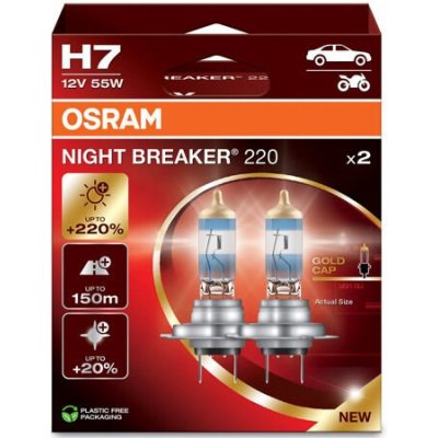 OSRAM NIGHT BREAKER 220 H7 AUTO HALOGENOVÁ ŽÁROVKA 2 kusů – Zbozi.Blesk.cz