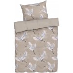 Livarno home satén povlečení jeřáb/béžová 140x200 70x90 – Sleviste.cz