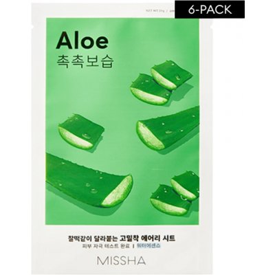 Missha Airy Fit Sheet Mask Aloe plátýnková maska s výtažkem aloe vera 19 g – Zboží Dáma