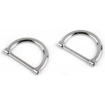 Polokroužek na textil a doplňky šíře 20 mm plochý - nikl (2 ks) – Zboží Mobilmania