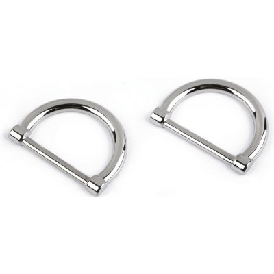 Polokroužek na textil a doplňky šíře 20 mm plochý - nikl (2 ks) – Zboží Mobilmania