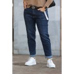 Moon girl Mom Fit džíny MASON KF521-9 modré – Zboží Dáma