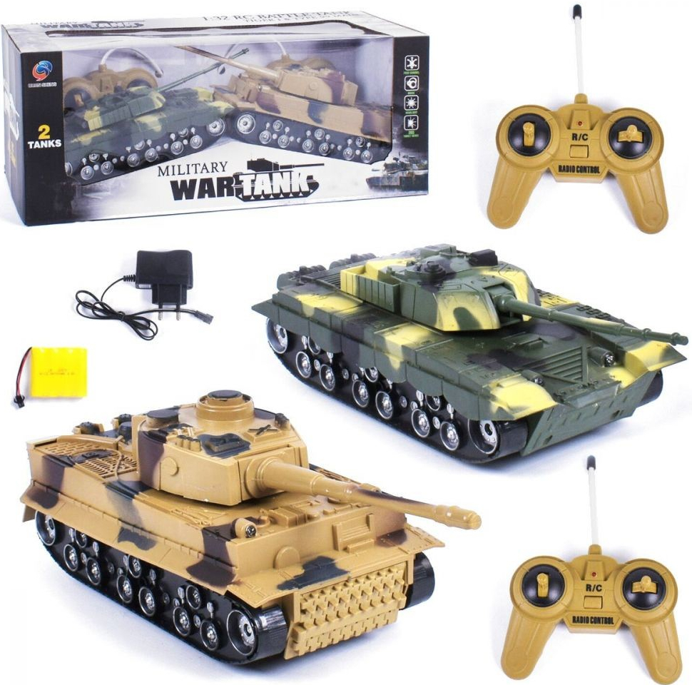 Teddies RC Battle MILITARY War Tank TIGER I & TYPE 99 Main RC_369-23 RTR 1:32