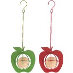 Esschert Design krmítko APPLE, na lojovou kouli, závěsné, 2 kusy – Zboží Mobilmania