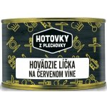 Hotovky z plechovky Hovězí líčka na červeném víně 400 g – Zboží Dáma