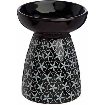 Puckator aroma lampa Floral Černá s květinovým vzorem – Zboží Dáma