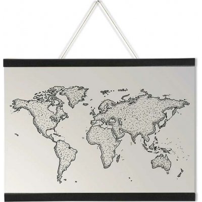 A-Z Reklama CZ Dřevěná Plakátová lišta Wood Magnetic Poster Snap o délce 50 cm Černá – Zboží Mobilmania