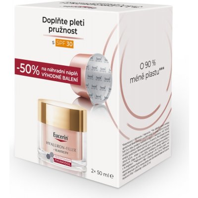 Eucerin Hyaluron Filler + Elasticity Rosé SPF30 denní krém 50 ml + náhradní náplň 50 ml – Zboží Mobilmania